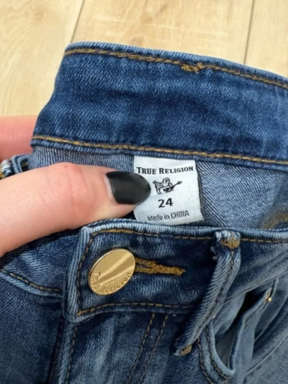TRUE RELIGION Gold Budda Pocket JENNIE CURVY Mid Rise Jeans - Picture 9 of 9